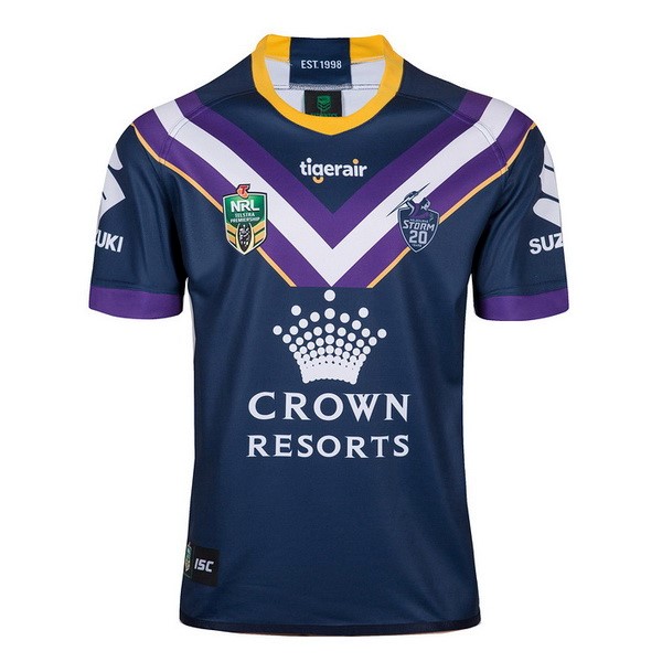 Tailandia Camiseta Melbourne Storm 1ª Kit 2018 Azul